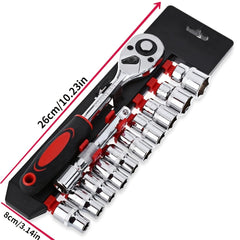 12 Piece Socket Wrench Set Ratchet Wheel Quick Maintenance Car Set