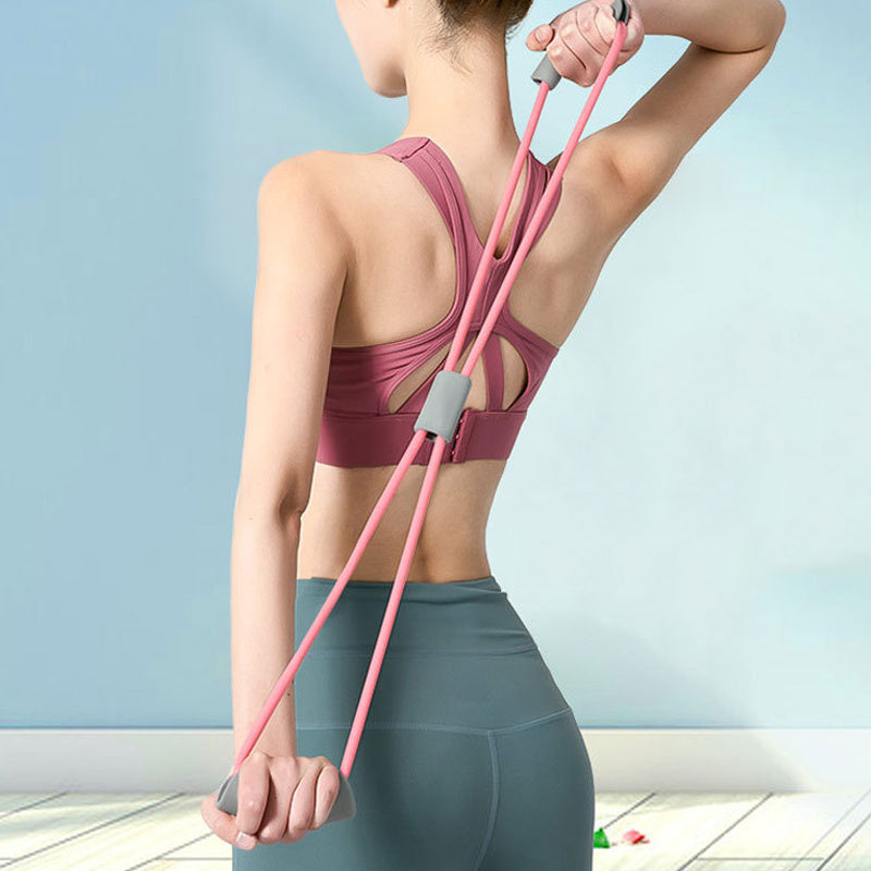 Latex Tube Stretcher Yoga 8 Shaped Puller Open Back Shoulder Training