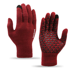 Knitted Hat Scarf Gloves Set Plush Thickened Brimless Cap Touch Screen Mittens
