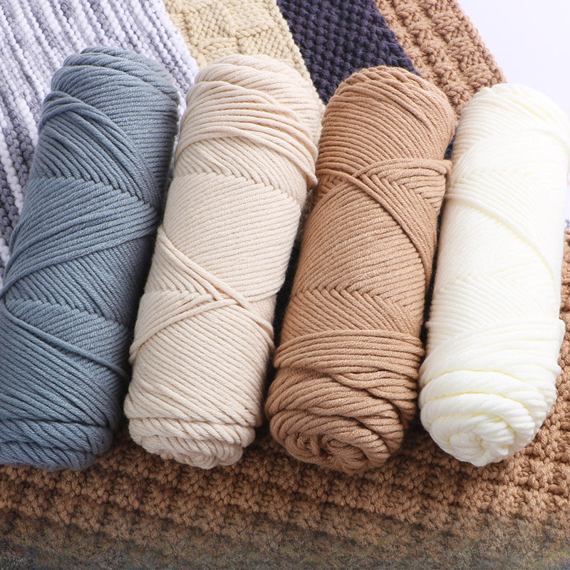 100 Acrylic Eight-strand Milk Cotton Scarf Yarn for Crocheting and Knitting