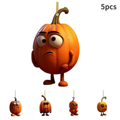 5pcs Halloween Pumpkin Pendant Ghost Pumpkin Hanging Ornament