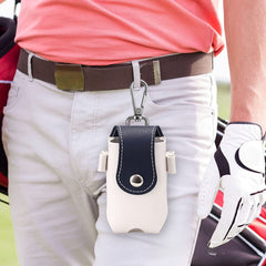Golf Ball Holder Bag Tees Storage Waist Bag PU Leather Golf Club Bag