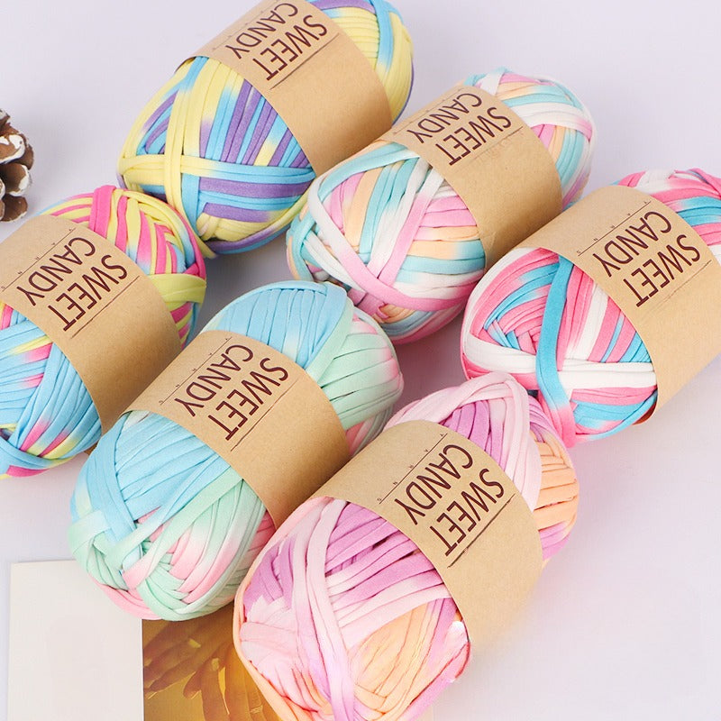 High Elastic Thick Woolen Yarn 100% Polyester Soft Colored Yarn for Hand DIY Cro