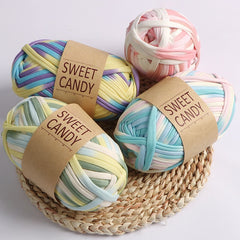 High Elastic Thick Woolen Yarn 100% Polyester Soft Colored Yarn for Hand DIY Cro