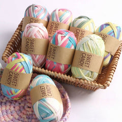 High Elastic Thick Woolen Yarn 100% Polyester Soft Colored Yarn for Hand DIY Cro