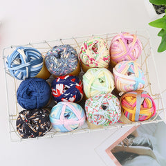 High Elastic Thick Woolen Yarn 100% Polyester Soft Colored Yarn for Hand DIY Cro