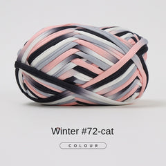 High Elastic Thick Woolen Yarn 100% Polyester Soft Colored Yarn for Hand DIY Cro