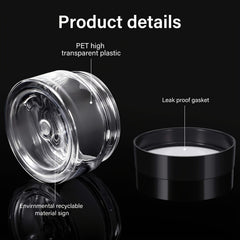 6pcs Clear Plastic Jars with Lid Leak Proof Cosmetic Container Travel Commute