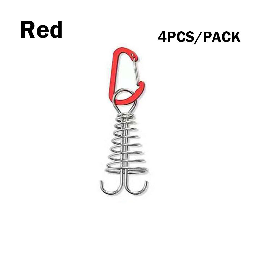4pcs Spiral Spring Octopus Deck Nails With Hooks