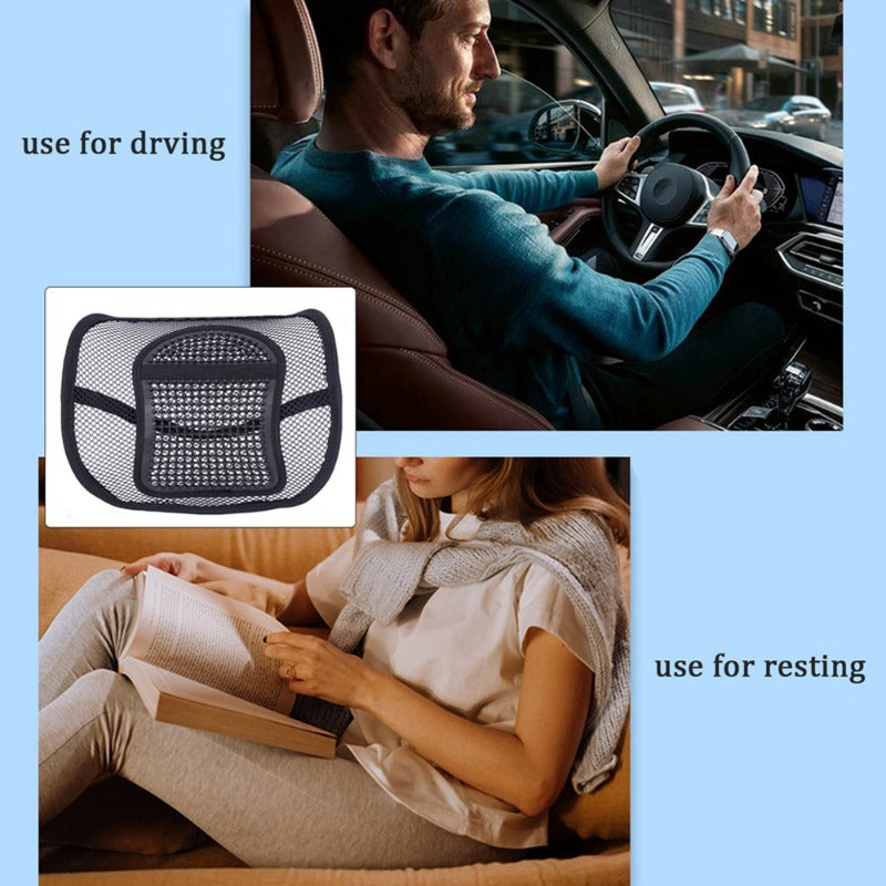 Car Lumbar Support Mesh Back Elastic Strap Mesh Back Lumbar Support