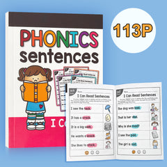 English Phonics Sentence Practice Workbook for Kids