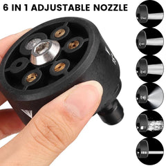 6-In-1 Adjustable Hose Nozzle 3000 PSI High Pressure Car Washer Spray Nozzle