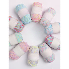 4 Strand Wool Ball Knitted Scarf, 60% Cotton 40% Thread, 100 Meters, Handwoven