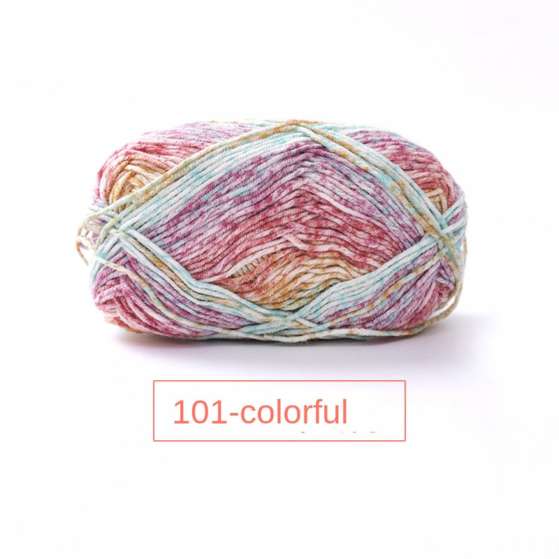 4 Strand Wool Ball Knitted Scarf, 60% Cotton 40% Thread, 100 Meters, Handwoven