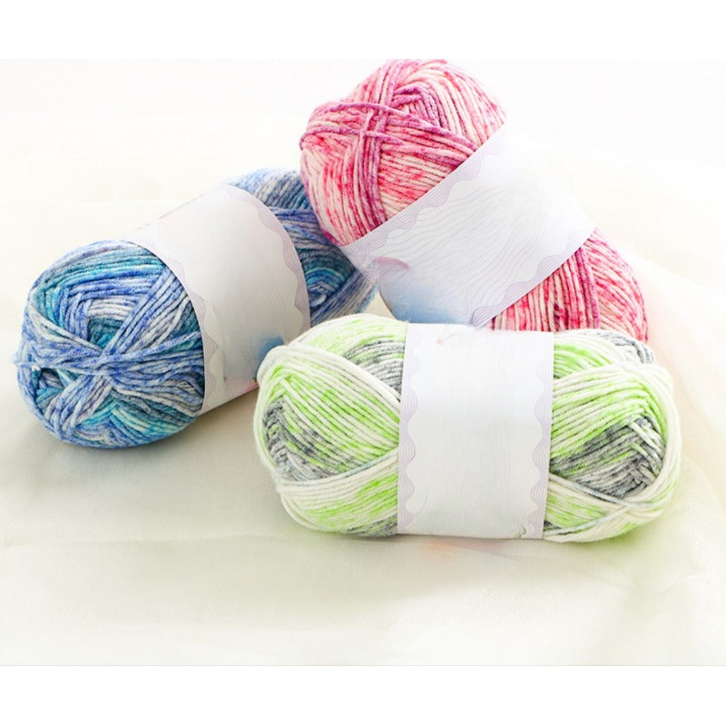 4 Strand Wool Ball Knitted Scarf, 60% Cotton 40% Thread, 100 Meters, Handwoven