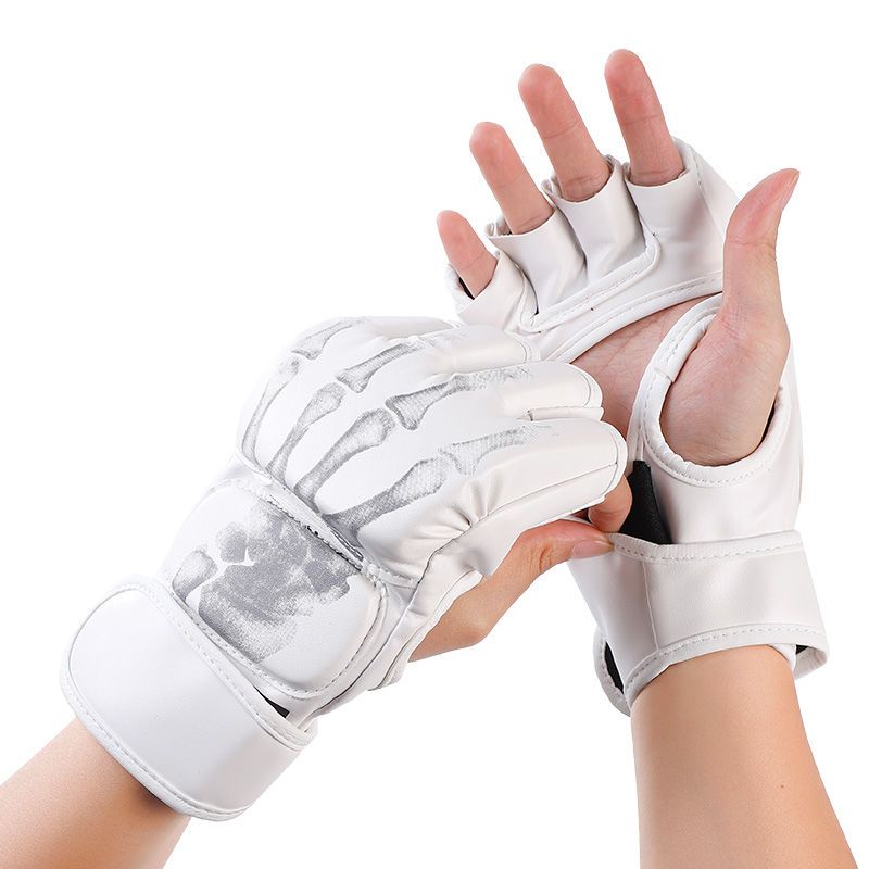1 Pair Taekwondo Half Finger Gloves Protective Gear For Karate