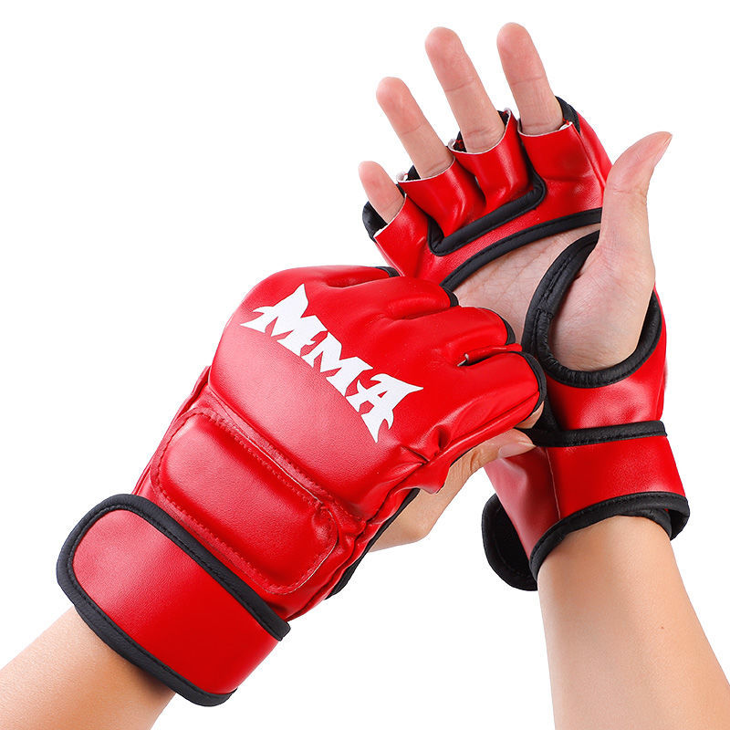 1 Pair Taekwondo Half Finger Gloves Protective Gear For Karate
