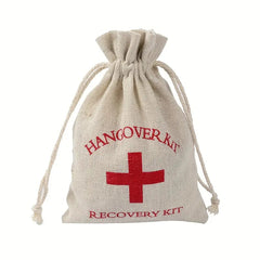 Red Cross Hangover Kit Cotton And Linen First Aid Party Kit Gift Bag