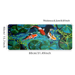 Lotus Leaf Painting Desk Mat Large Gaming Mouse Pad