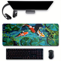 Lotus Leaf Painting Desk Mat Large Gaming Mouse Pad