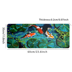 Lotus Leaf Painting Desk Mat Large Gaming Mouse Pad