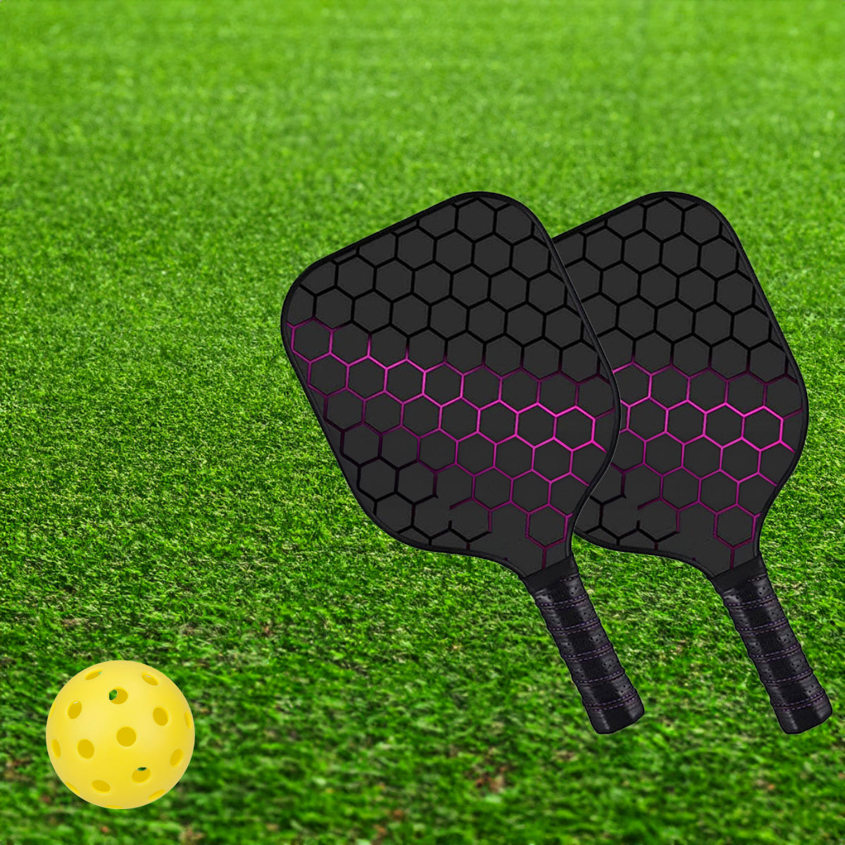 Fiberglass Pickleball Paddles Set With Ball For Outdoor Sports