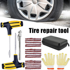Heavy Duty Tire Repair Kit for Truck, Motorcycle - Professional Puncture Plug