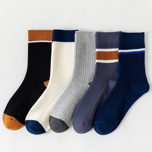 5 Pairs Sports Crew Socks Basketball Sweat Absorbing Anti Odor