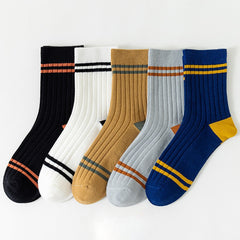 5 Pairs Sports Crew Socks Basketball Sweat Absorbing Anti Odor