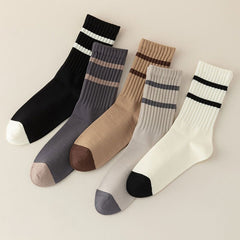 5 Pairs Sports Crew Socks Basketball Sweat Absorbing Anti Odor
