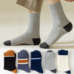 5 Pairs Sports Crew Socks Basketball Sweat Absorbing Anti Odor