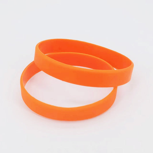 2 Pcs Silicone Bracelet Sporty Style Rubber Wristband