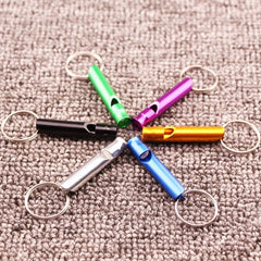 Mini Aluminum Alloy Survival Whistle for Outdoor Hiking Camping