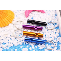 Mini Aluminum Alloy Survival Whistle for Outdoor Hiking Camping