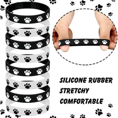 Dog Claw Printed Silicone Bracelet Stretchy Wristband Party Jewelry