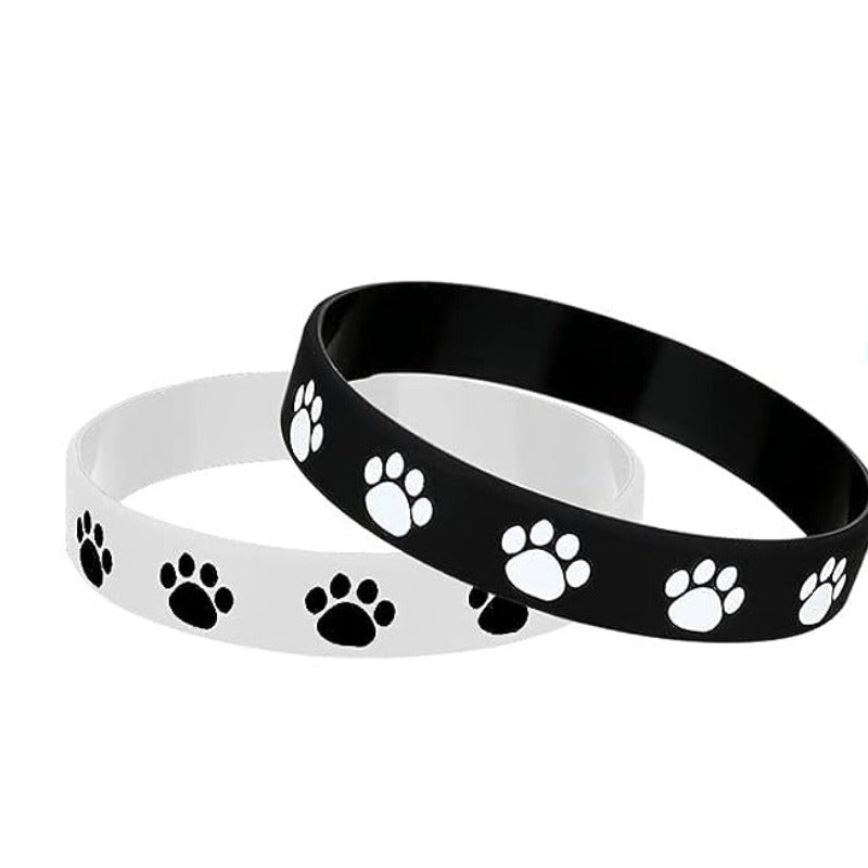 Dog Claw Printed Silicone Bracelet Stretchy Wristband Party Jewelry