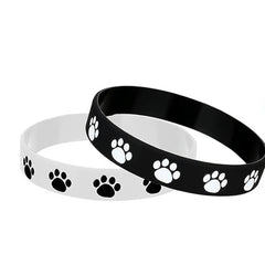 Dog Claw Printed Silicone Bracelet Stretchy Wristband Party Jewelry