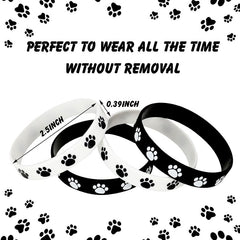 Dog Claw Printed Silicone Bracelet Stretchy Wristband Party Jewelry