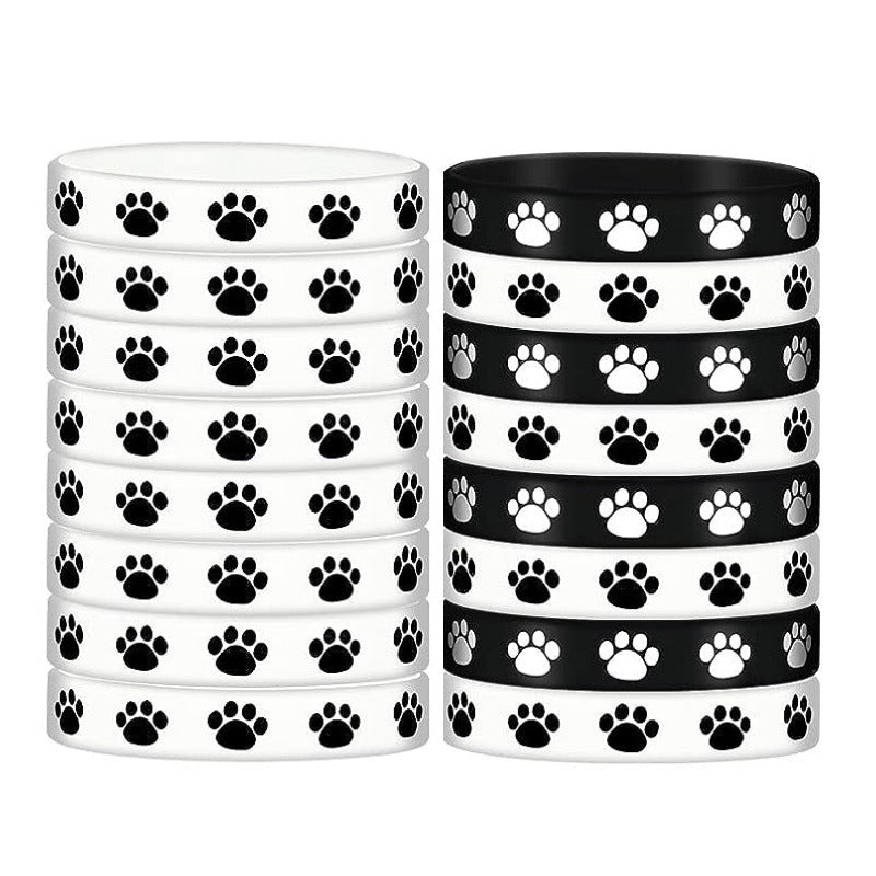 Dog Claw Printed Silicone Bracelet Stretchy Wristband Party Jewelry