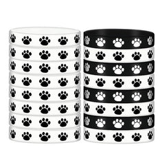 Dog Claw Printed Silicone Bracelet Stretchy Wristband Party Jewelry