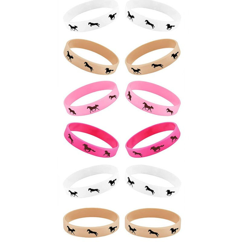Horse Party Bracelet Derby Horse Rubber Wristband Silicone Bangle