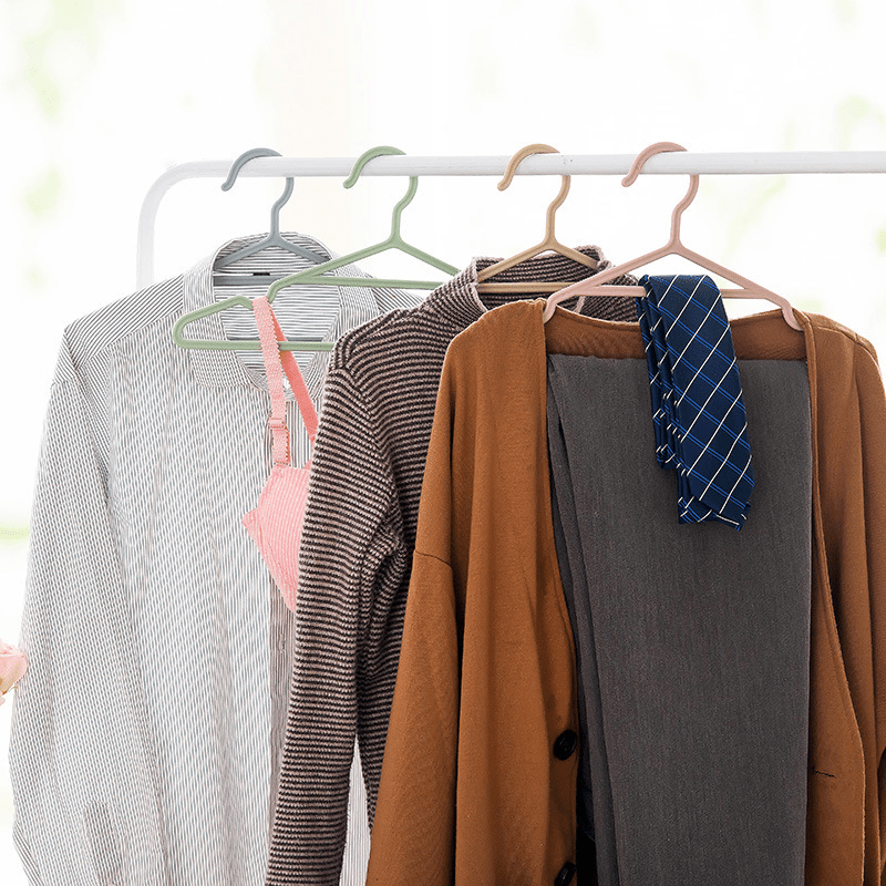 10pcs Portable Non Slip Clothes Hangers - Suit Coat Closet Garment Drying Rack