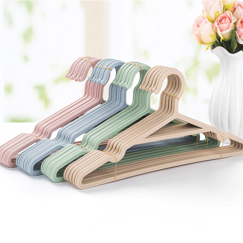 10pcs Portable Non Slip Clothes Hangers - Suit Coat Closet Garment Drying Rack