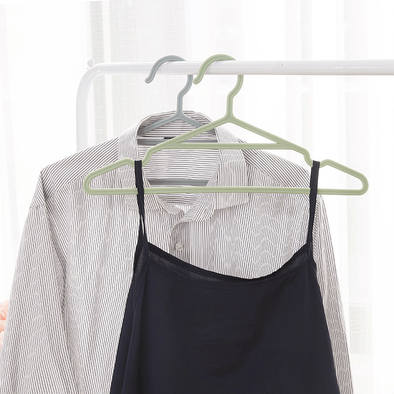 10pcs Portable Non Slip Clothes Hangers - Suit Coat Closet Garment Drying Rack