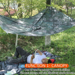 3 in 1 Waterproof Poncho Rain Coat Camping Mat Backpack Cover for Women Men