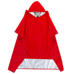 3 in 1 Waterproof Poncho Rain Coat Camping Mat Backpack Cover for Women Men