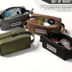 4pcs Ammo Pouch Carrier Bag Set w/ ID Patches, Soft Case Range Gear