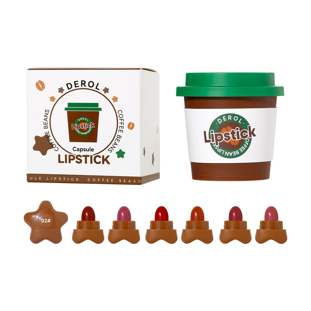 6 Pcs Star Mini Lipstick Set, Candy Matte Velvet Mist, Waterproof Lipgloss