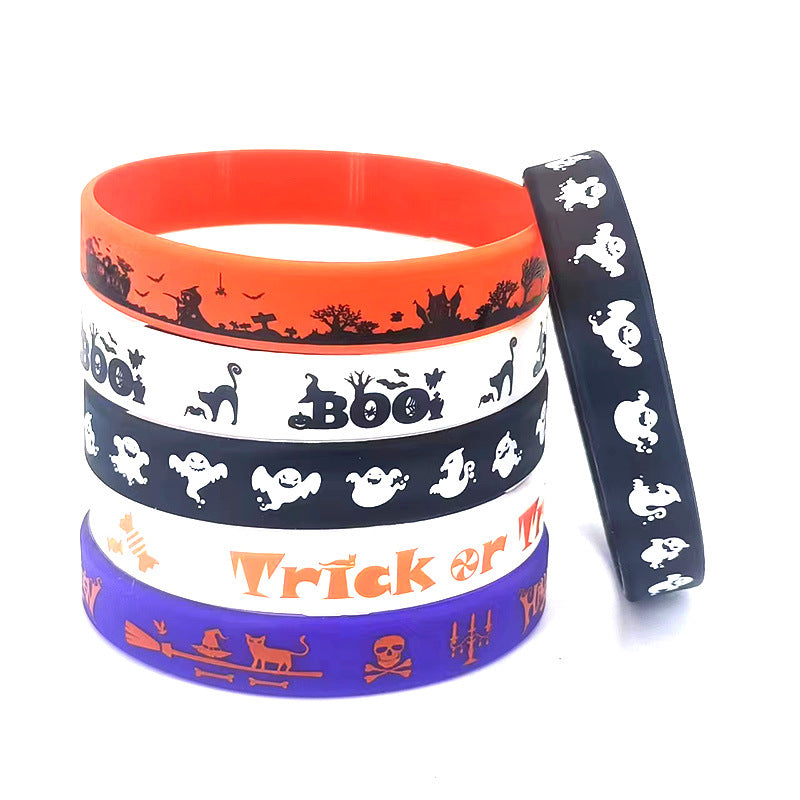 Halloween Bracelet Carnival Night Western Traditional Ghost Party Silicone Brace