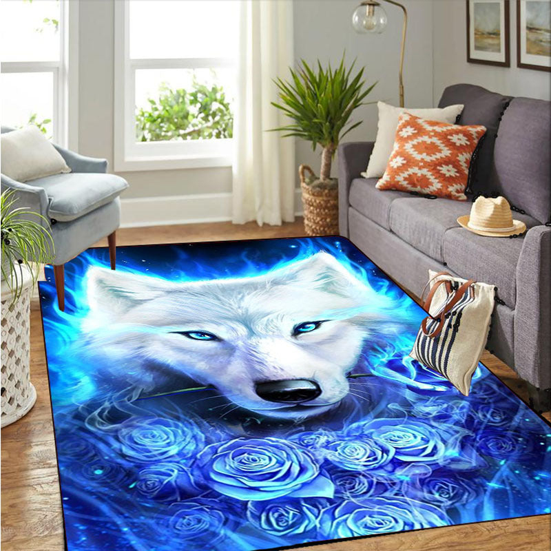 Flower Animal Wolf Carpet Living Room Bedroom Door Mat Non-slip